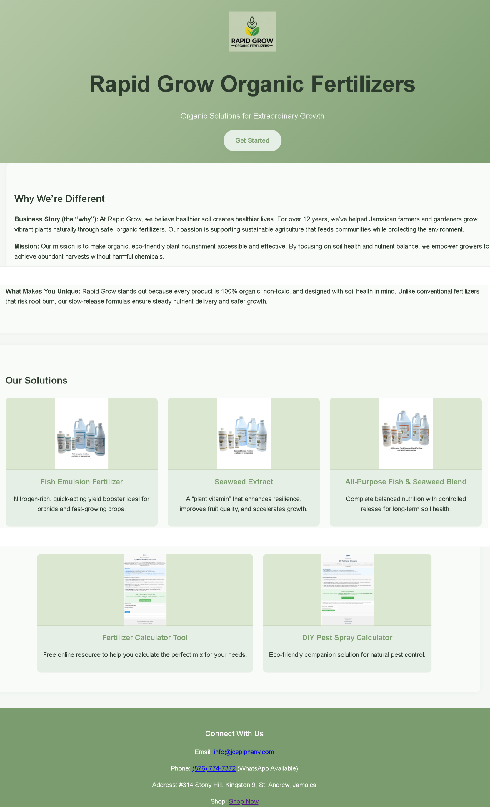 Rapid Grow Organic Fertilizers